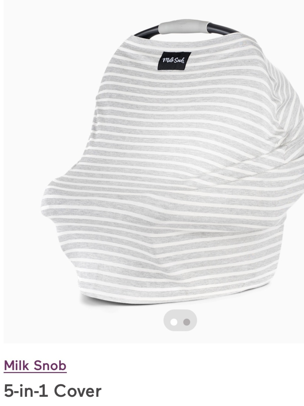 5-in-1 Milk Snob Gray White Striped Nursing Cover